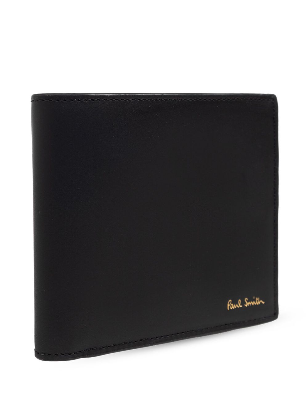 PAUL SMITH Men's Mini Leather Bifold Wallet with Vertical Stripe Pattern - Banlieue91 -
