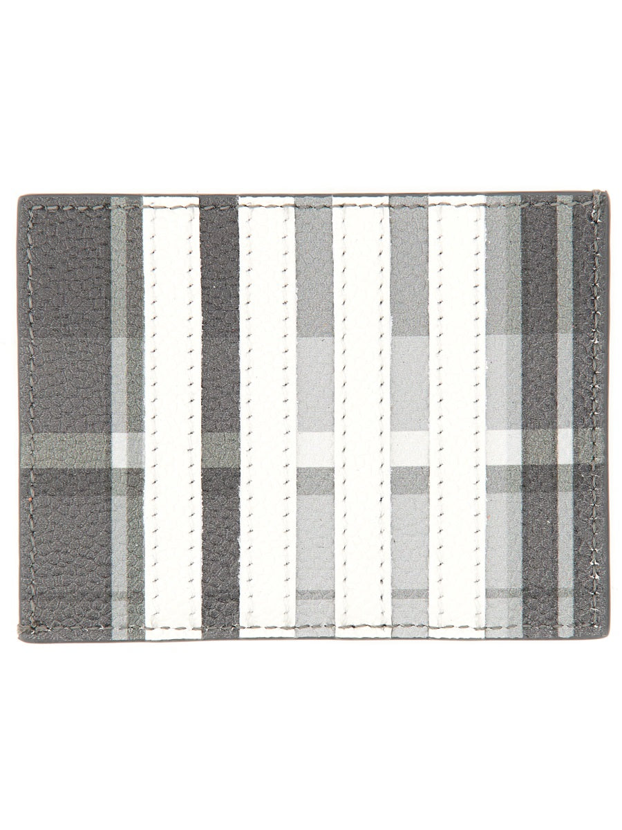 THOM BROWNE Mini Card Holder with Iconic Striped Grosgrain Tab - Banlieue91 -