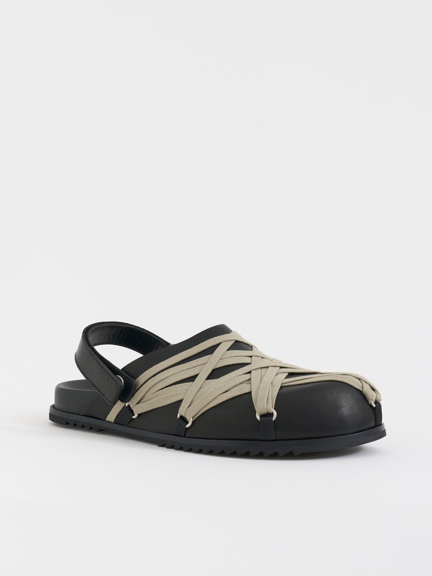 RICK OWENS Flat Granola Leather Sandals for Men - Banlieue91 -
