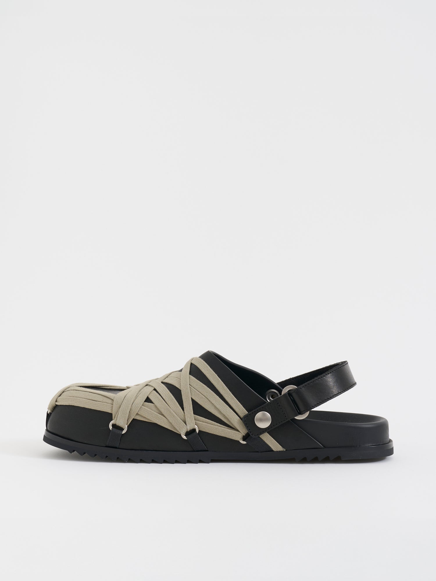 RICK OWENS Flat Granola Leather Sandals for Men - Banlieue91 -