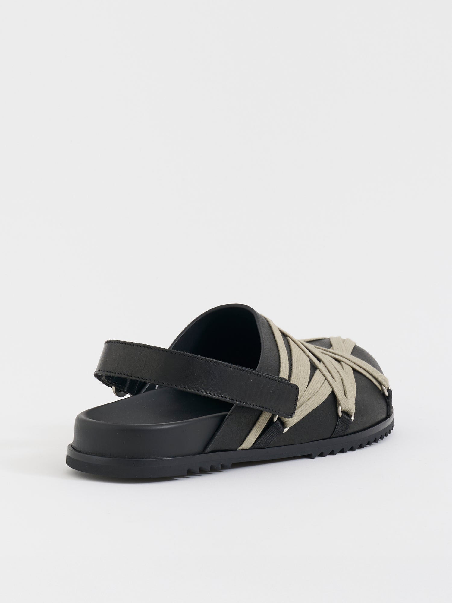 RICK OWENS Flat Granola Leather Sandals for Men - Banlieue91 -