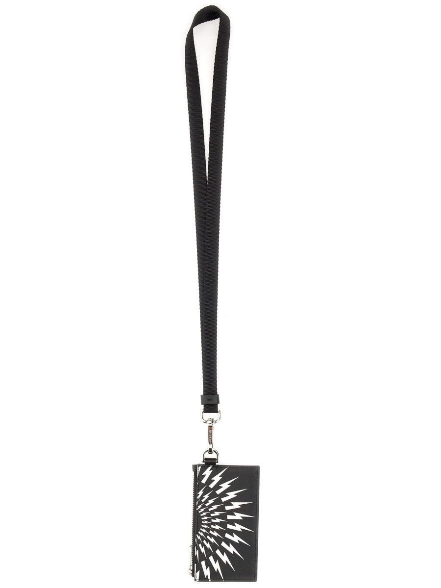 NEIL BARRETT Mini Card Holder with Strap - Banlieue91 -