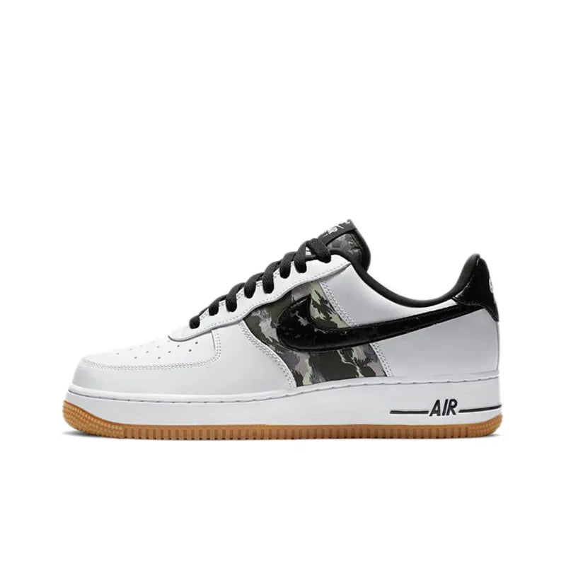 Nike Air Force 1 Low White Ripstop Camo Black Gum - Banlieue91