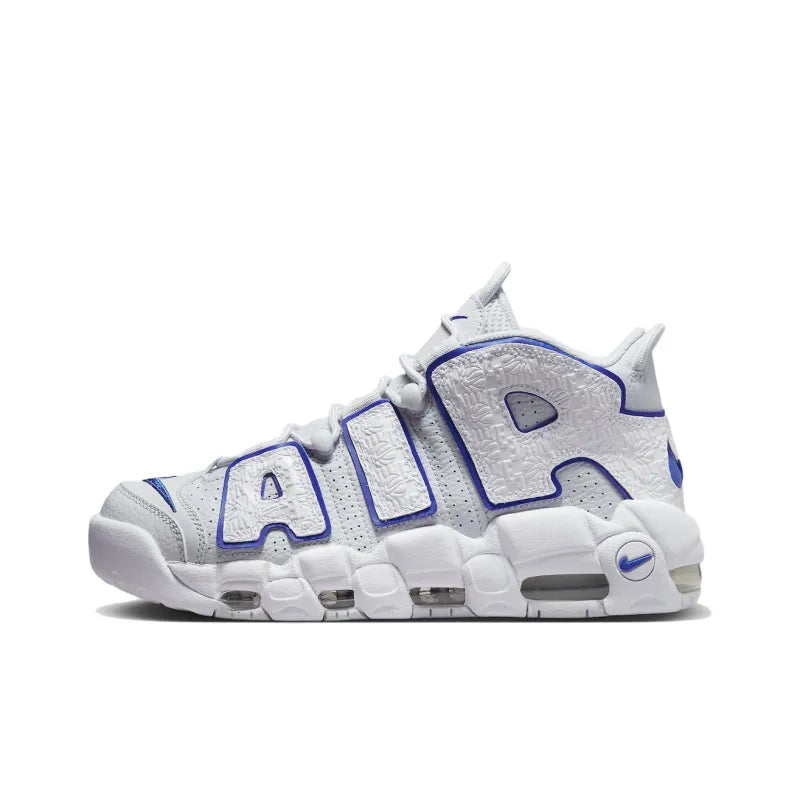 Nike Air More Uptempo Embossed White Royal Blue - Banlieue91