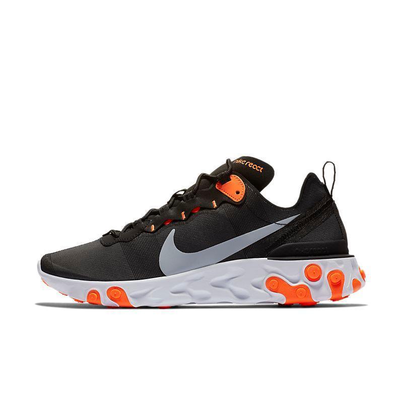 Nike React Element 55 'Black Cool Grey Total Orange' - Banlieue91