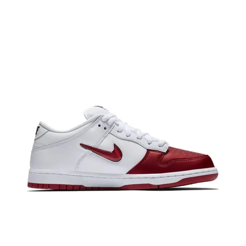 Nike Sb Dunk Low Supreme Jewel Swoosh Red - Banlieue91