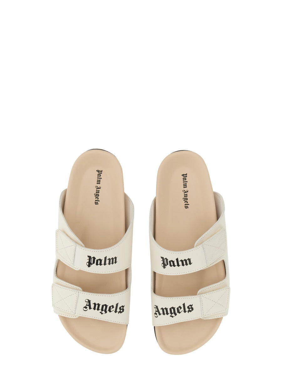 PALM ANGELS Logo Sandals for Men with Rubber Sole - 2 CM Height - Banlieue91 -