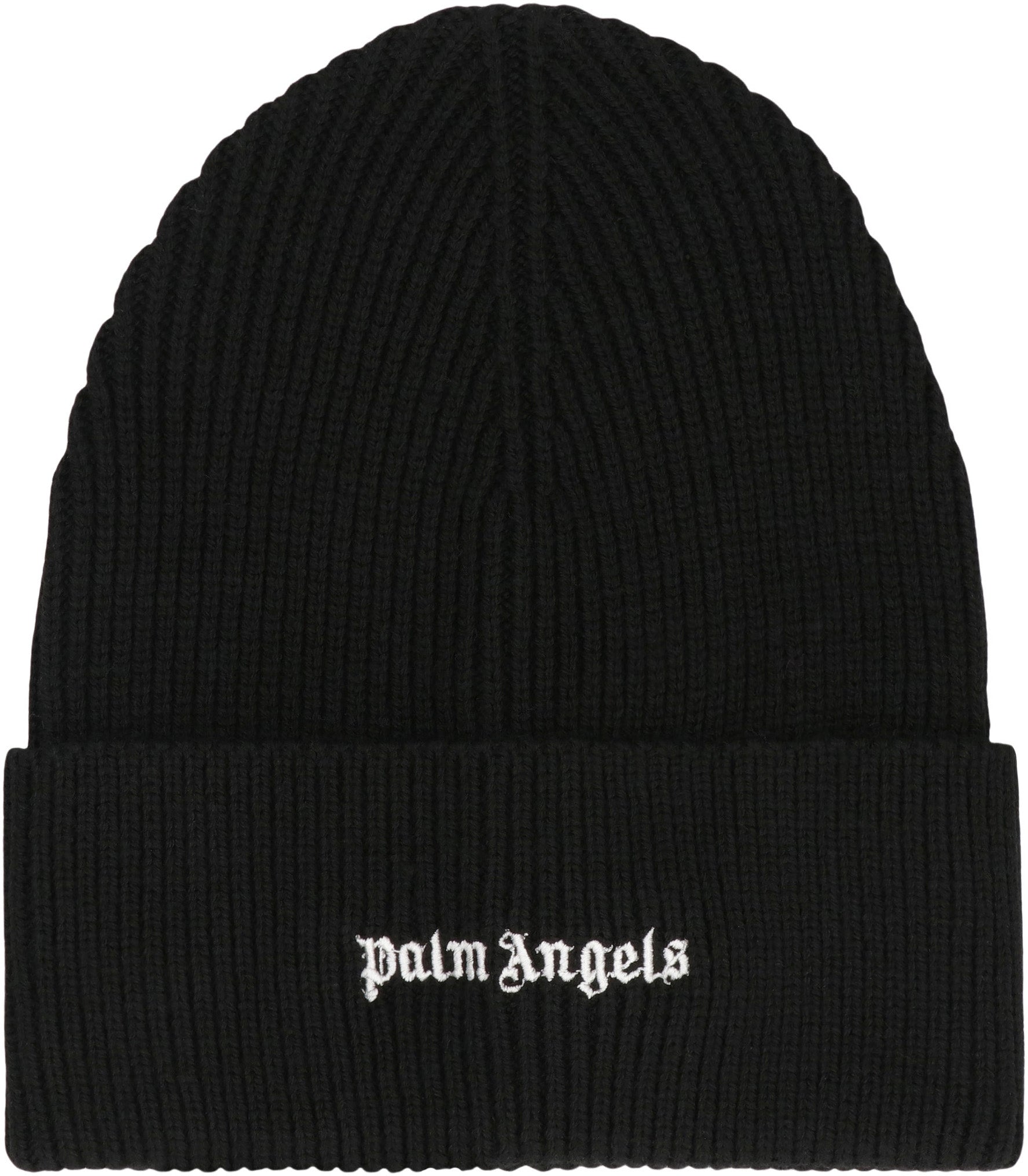 PALM ANGELS Knit Cap with Logo - Men's Winter Accessory - Banlieue91 -