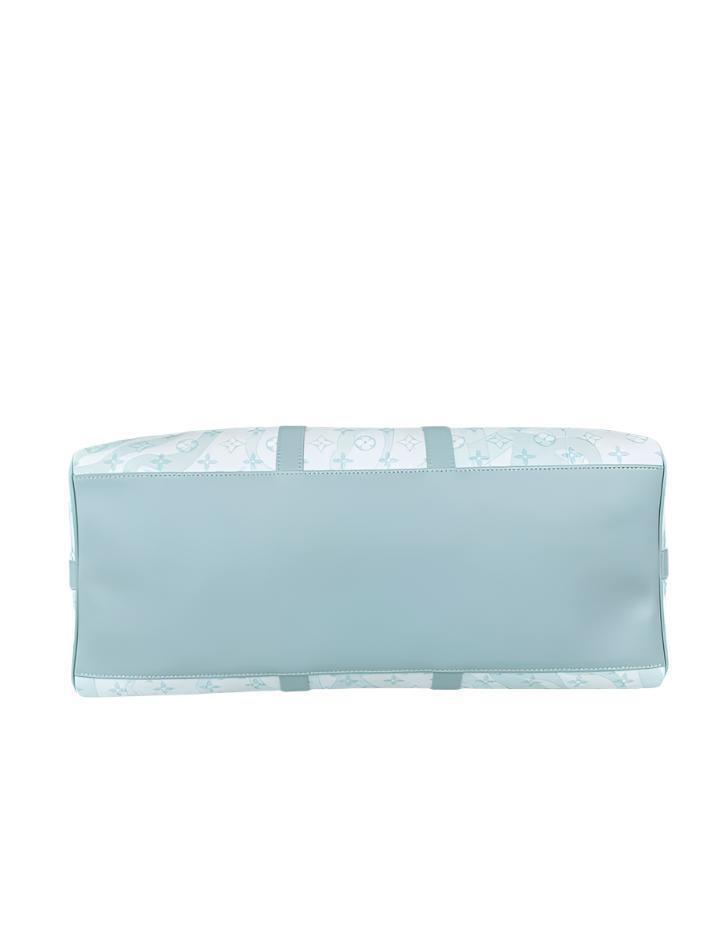 Louis Vuitton White & Blue Aquagarden Monogram Keepall 50 - Banlieue91
