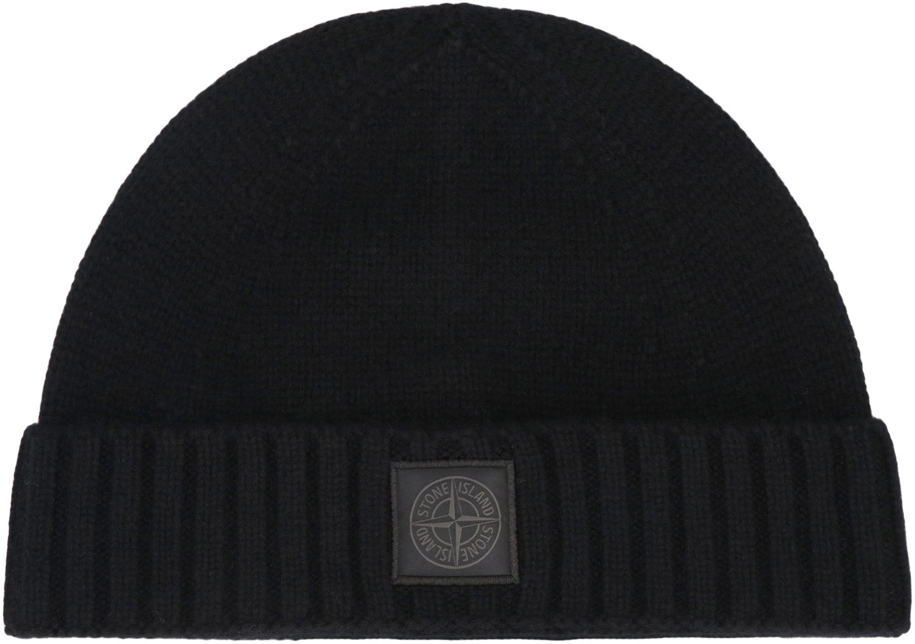 STONE ISLAND Cashmere Hat with Ribbed Cuff and Compass Logo - Banlieue91 -