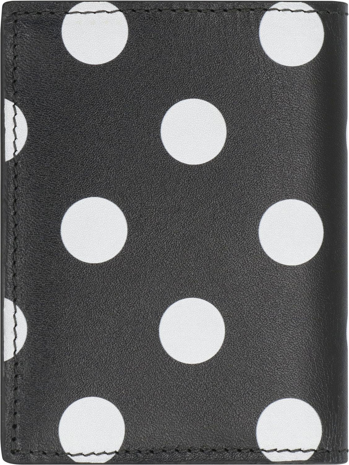 COMME DES GARÇONS WALLET Mini Leather Wallet with Polka-Dot Motif - Banlieue91 -