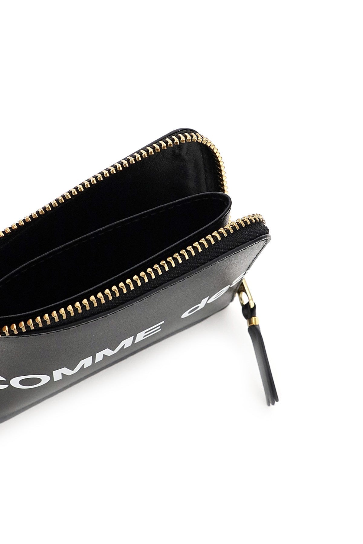 COMME DES GARÇONS WALLET Leather Mini Wallet with Top Zip Closure - Banlieue91 -