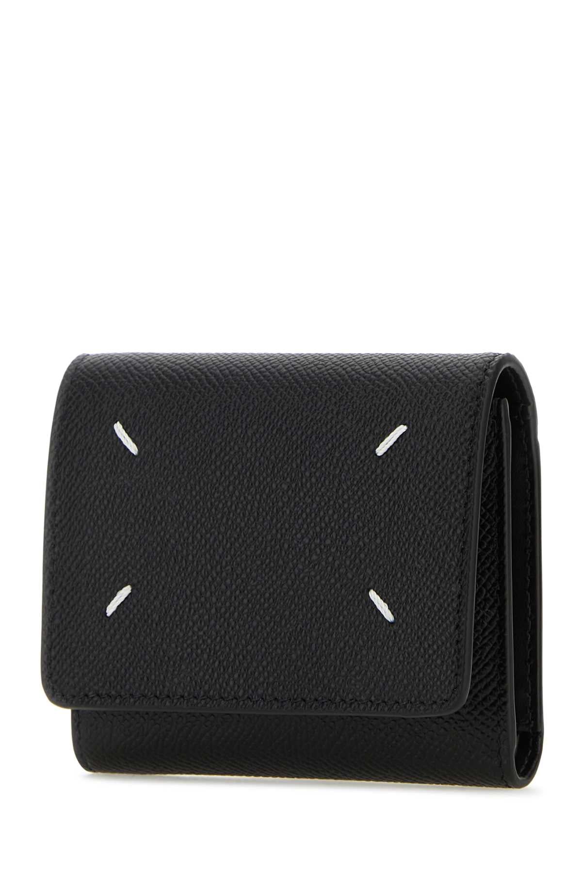 MAISON MARGIELA Mini Leather Wallet with Quattro Stitching - 8.5 CM x 10.5 CM x 2.5 CM - Banlieue91 -