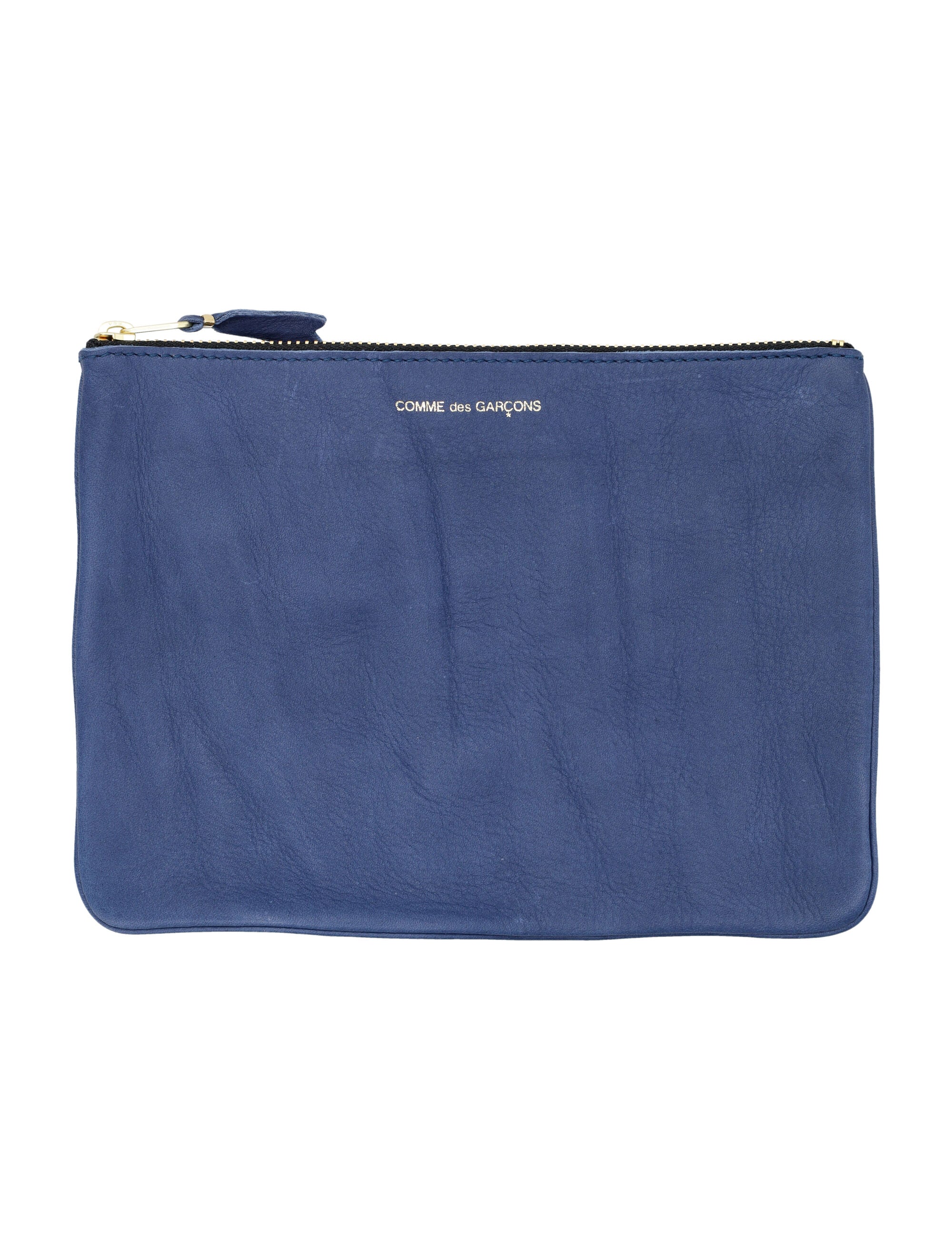 COMME DES GARÇONS WALLET Textured Leather Mini Pouch Handbag (16.5cm x 22cm) - Banlieue91 -