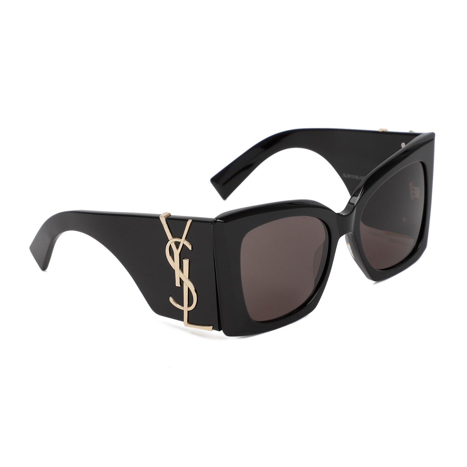 SAINT LAURENT Sleek Acetate Sunglasses with Gold Details - Banlieue91 -