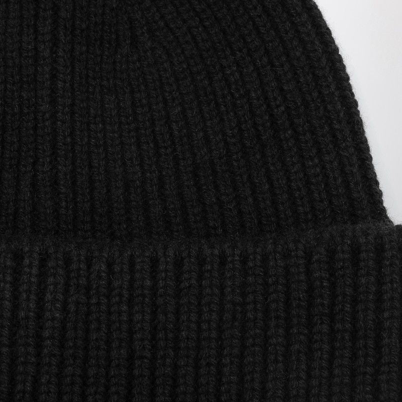 DESTIN Wool and Cashmere Beanie with Ribbed Weave and Turned-Up Hem - Banlieue91 -