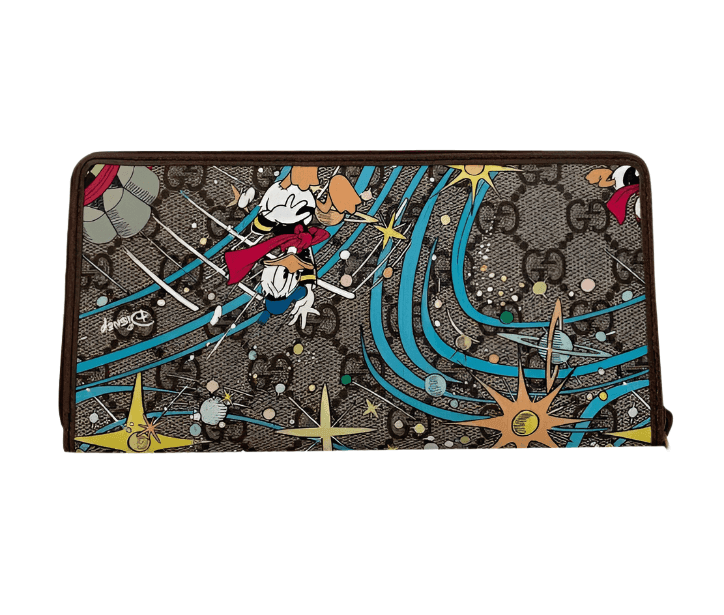 Gucci Brown GG Canvas Gucci x Disney Donald Duck Continental Wallet - Banlieue91