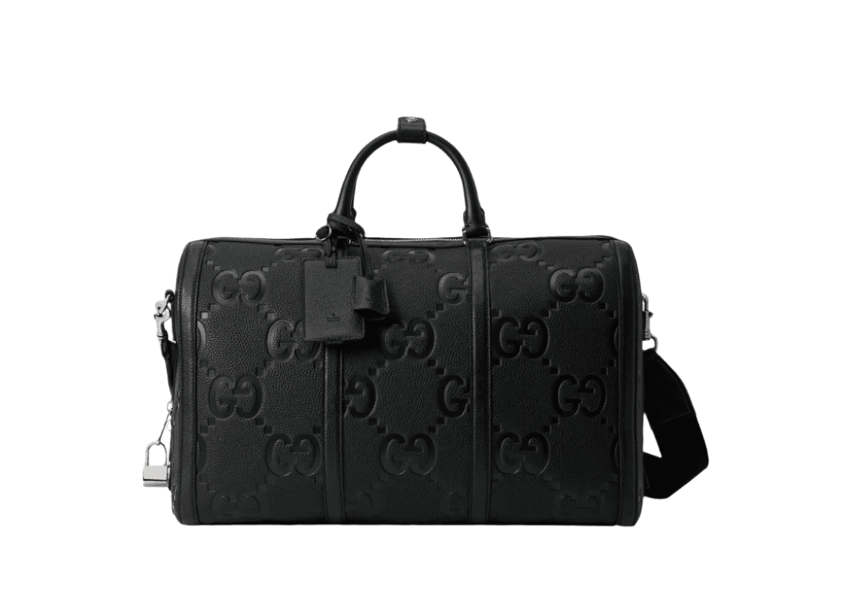Gucci Duffle Bag Jumbo GG Embossed Leather Small - Banlieue91