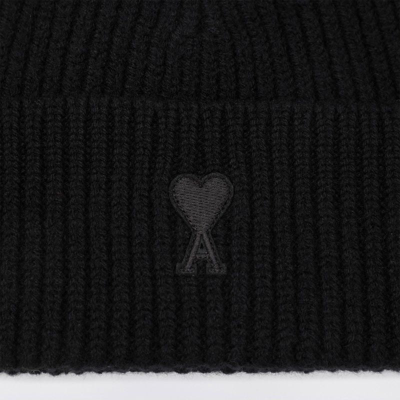 AMI PARIS Men's Wool Beanie Hat - Banlieue91 -