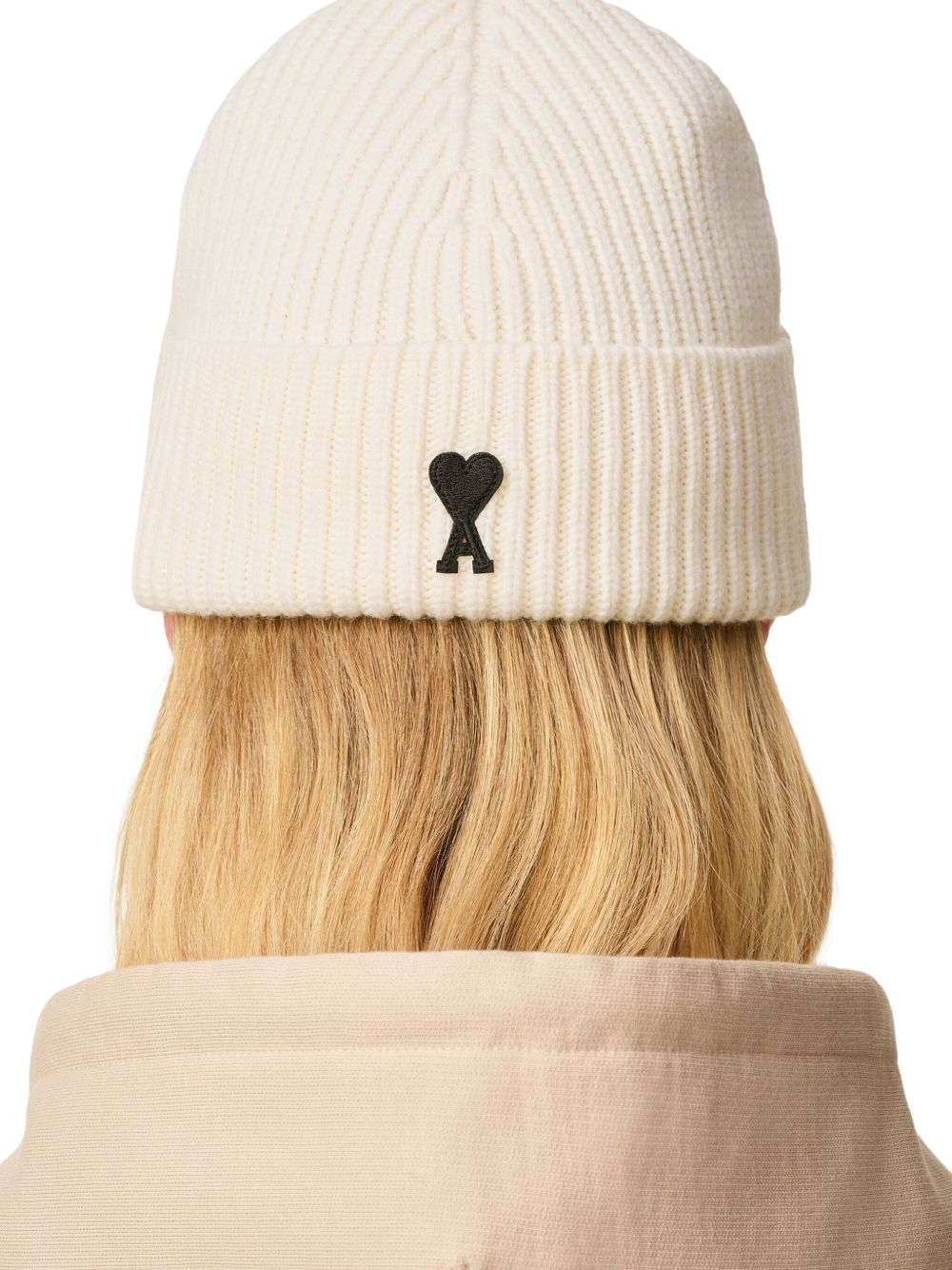 AMI PARIS Wool Beanie for Men - FW25 Collection - Banlieue91 -