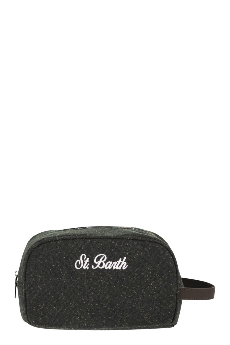 MC2 SAINT BARTH Mini Beauty Case - Tailored Donegal Wool Blend - Banlieue91 -