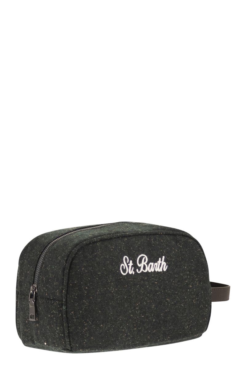 MC2 SAINT BARTH Mini Beauty Case - Tailored Donegal Wool Blend - Banlieue91 -