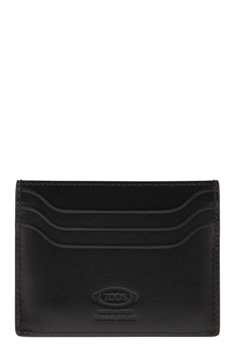 TOD'S Leather Card Holder with Timeless Logo - Mini Size - Banlieue91 -