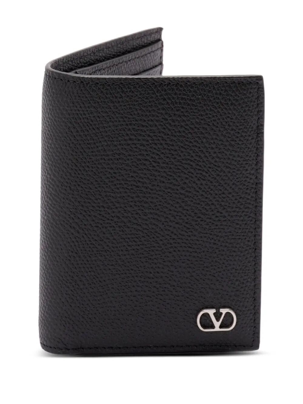 VALENTINO GARAVANI Mini Vlogo Signature Cardholder in Grainy Calfskin - Banlieue91 -