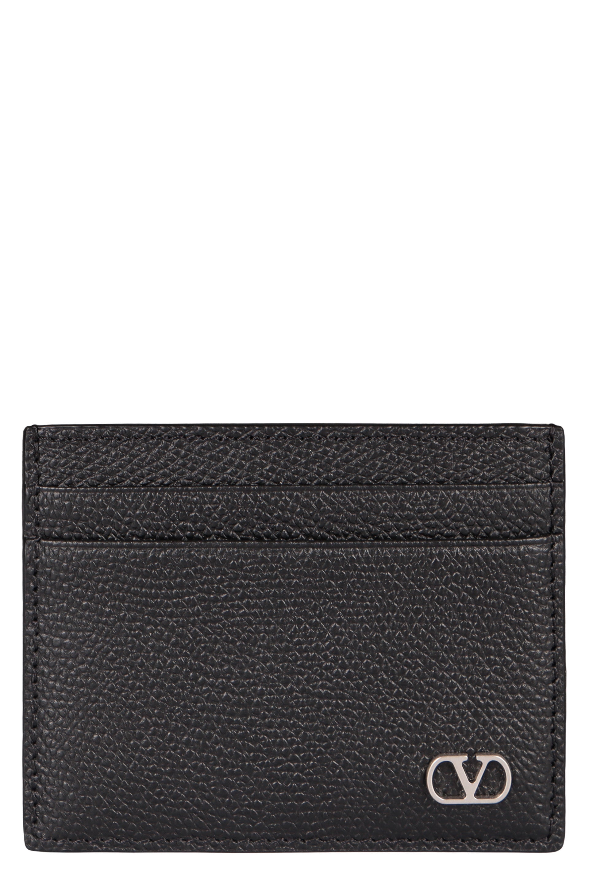 VALENTINO GARAVANI Mini Logo Detail Leather Card Holder - Banlieue91 -