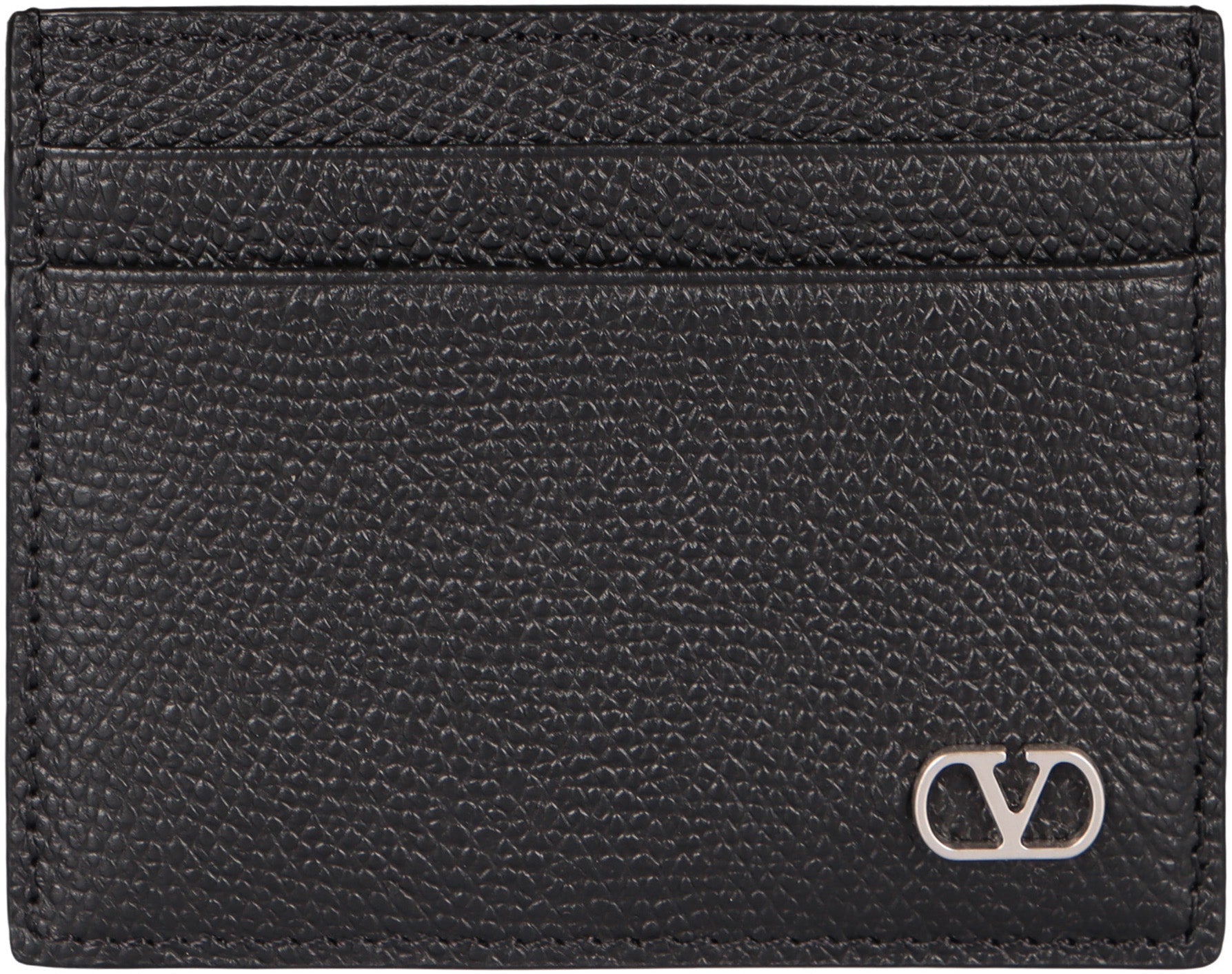 VALENTINO GARAVANI Mini Logo Detail Leather Card Holder - Banlieue91 -