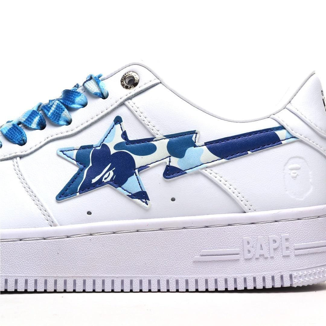A Bathing Ape Bape Sta Low Camo White Blue Sneakers | Banlieue91