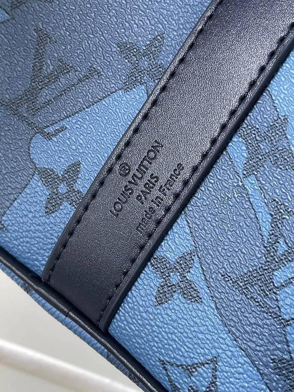 Louis Vuitton Speedy Bandoulière 35 Blue Canvas Handbag - Banlieue91