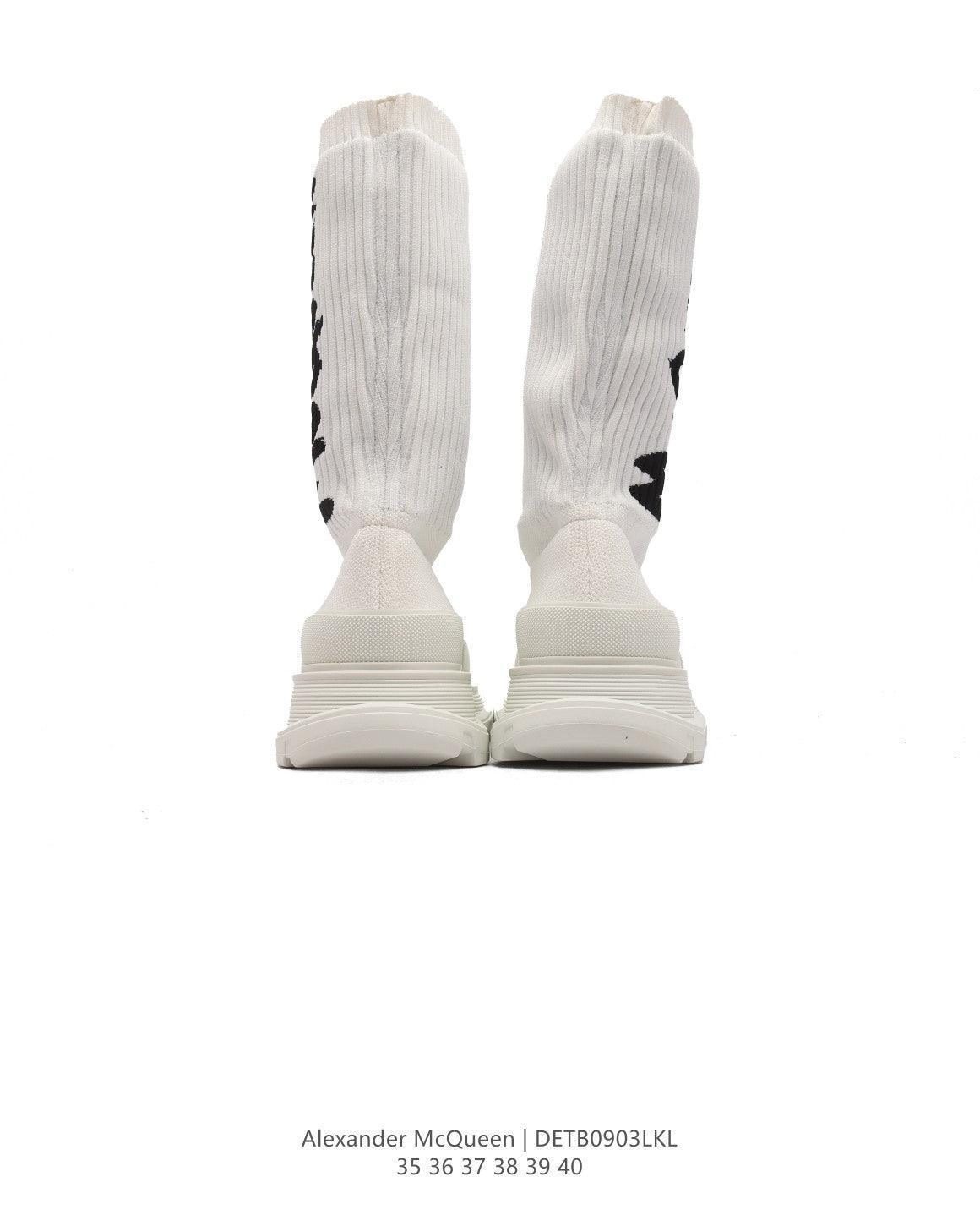 Alexander McQueen Graffiti Knit Tread Slick Boot - Banlieue91