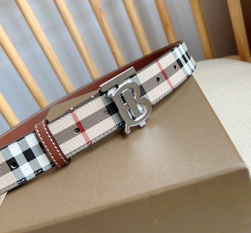 Burberry TB Belt E-Canvas & Leather Vintage - Banlieue91