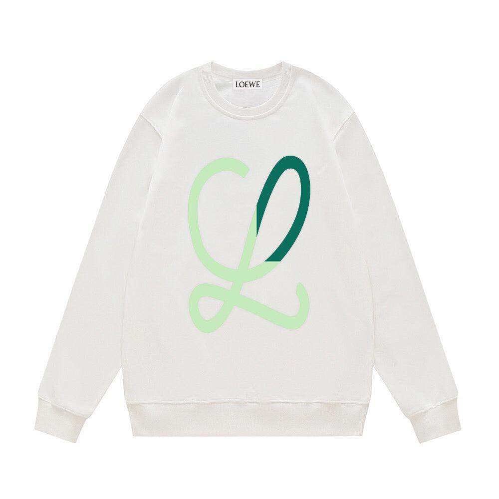 LOEWE L Intarsia Wool Sweater White/Green - Banlieue91