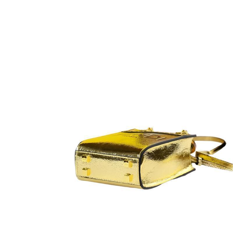 Fendi Vitello King Plexiglass Logo Embossed Mini Fendi Sunshine Shopper Tote - Banlieue91