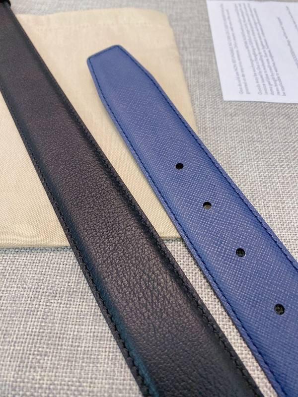 Montblanc M Buckle Reversible Leather Belt 'Black/Blue' - Banlieue91