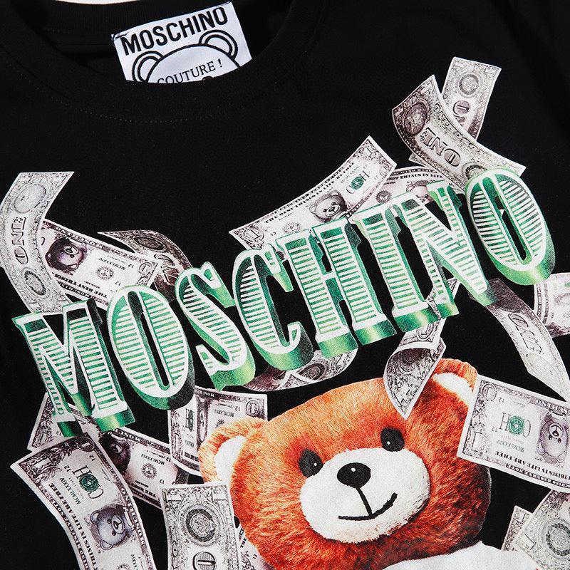 Moschino Teddy Bear & Moneey T-Shirt Without Collar 'Black' - Banlieue91