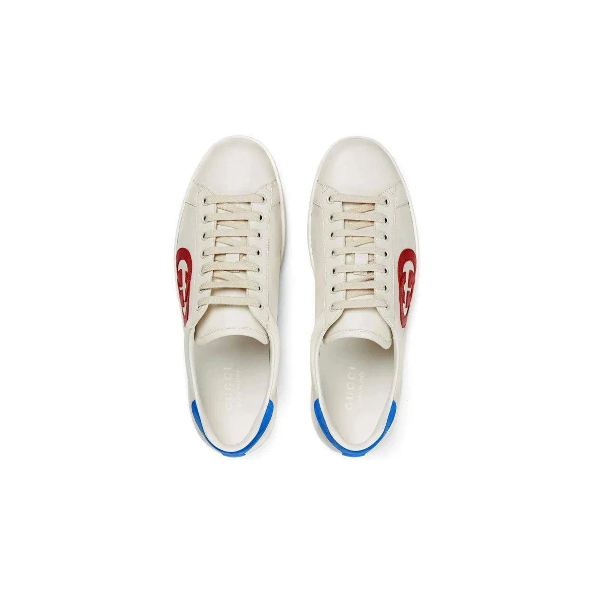 Ace Men's White Leather Interlocking G Logo Sneakers | Banlieue91