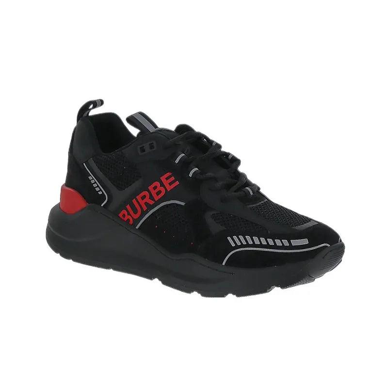 Burberry Sean Low Top Sports Casual Black Red - Banlieue91 -