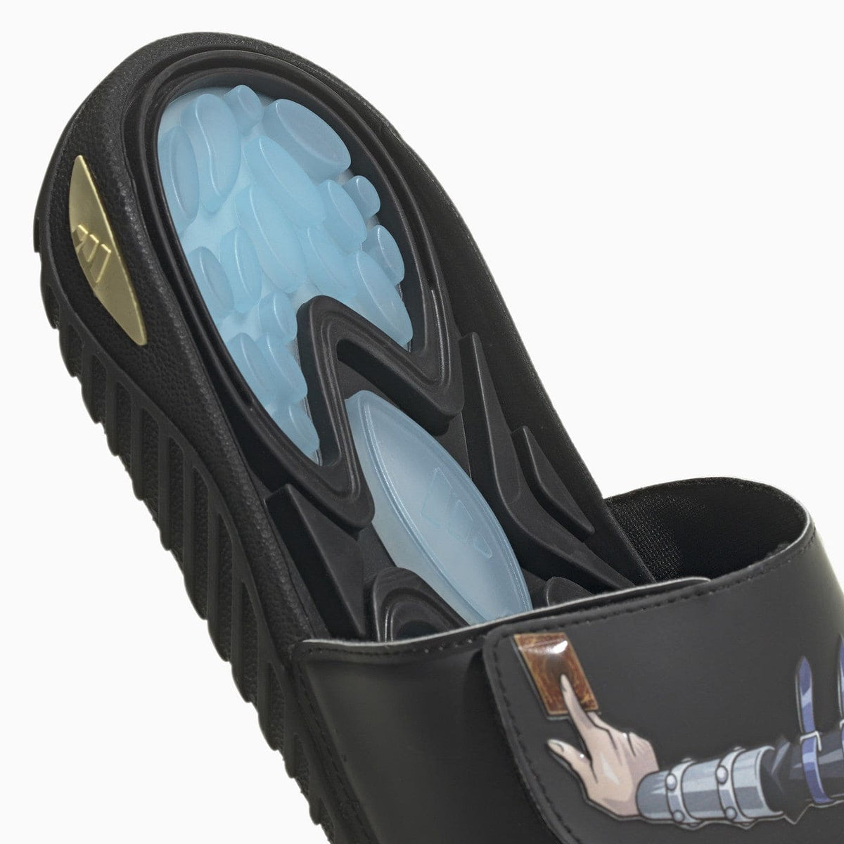 Adidas Originals Reptossage Hook And Loop Black/Blue Slides | Banlieue91