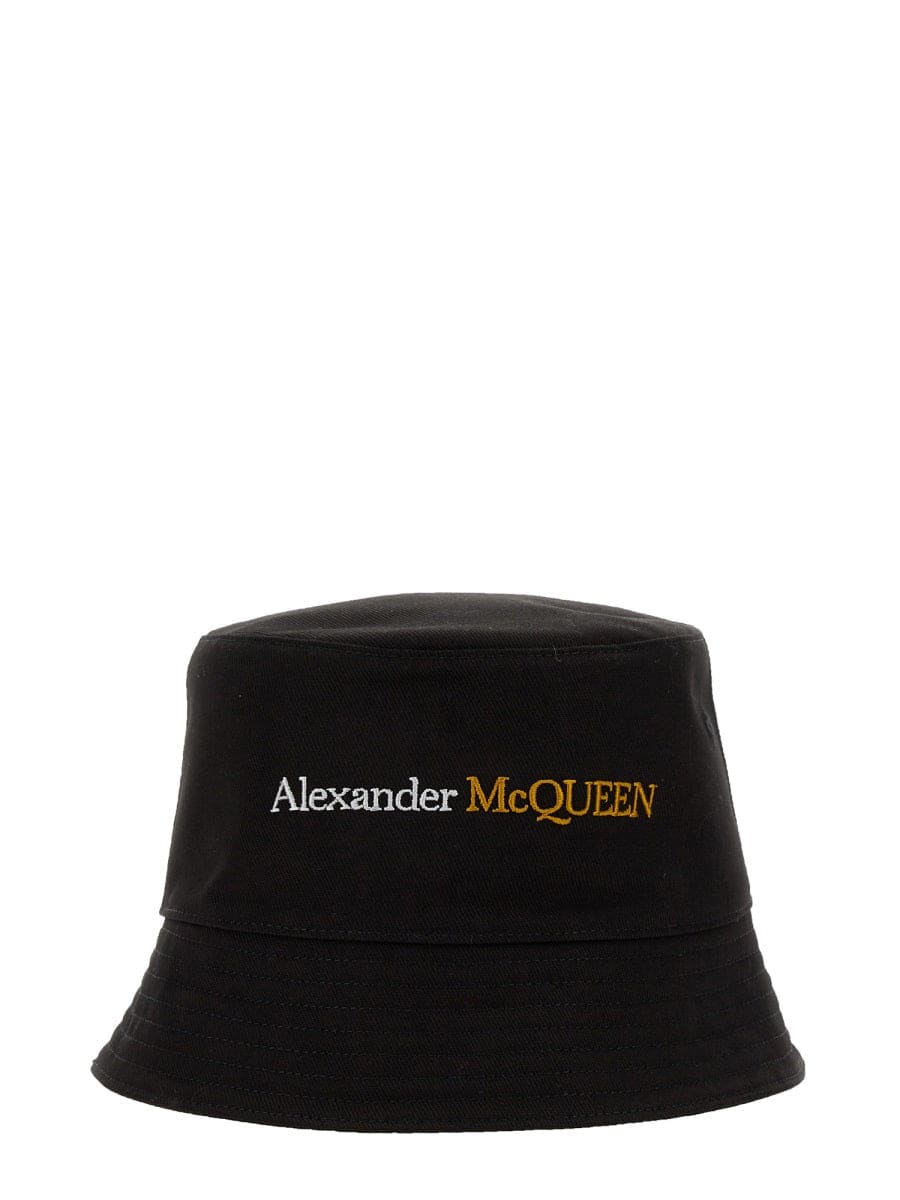ALEXANDER MCQUEEN Logo Bucket Hat for Men - SS24 Collection | Banlieue91