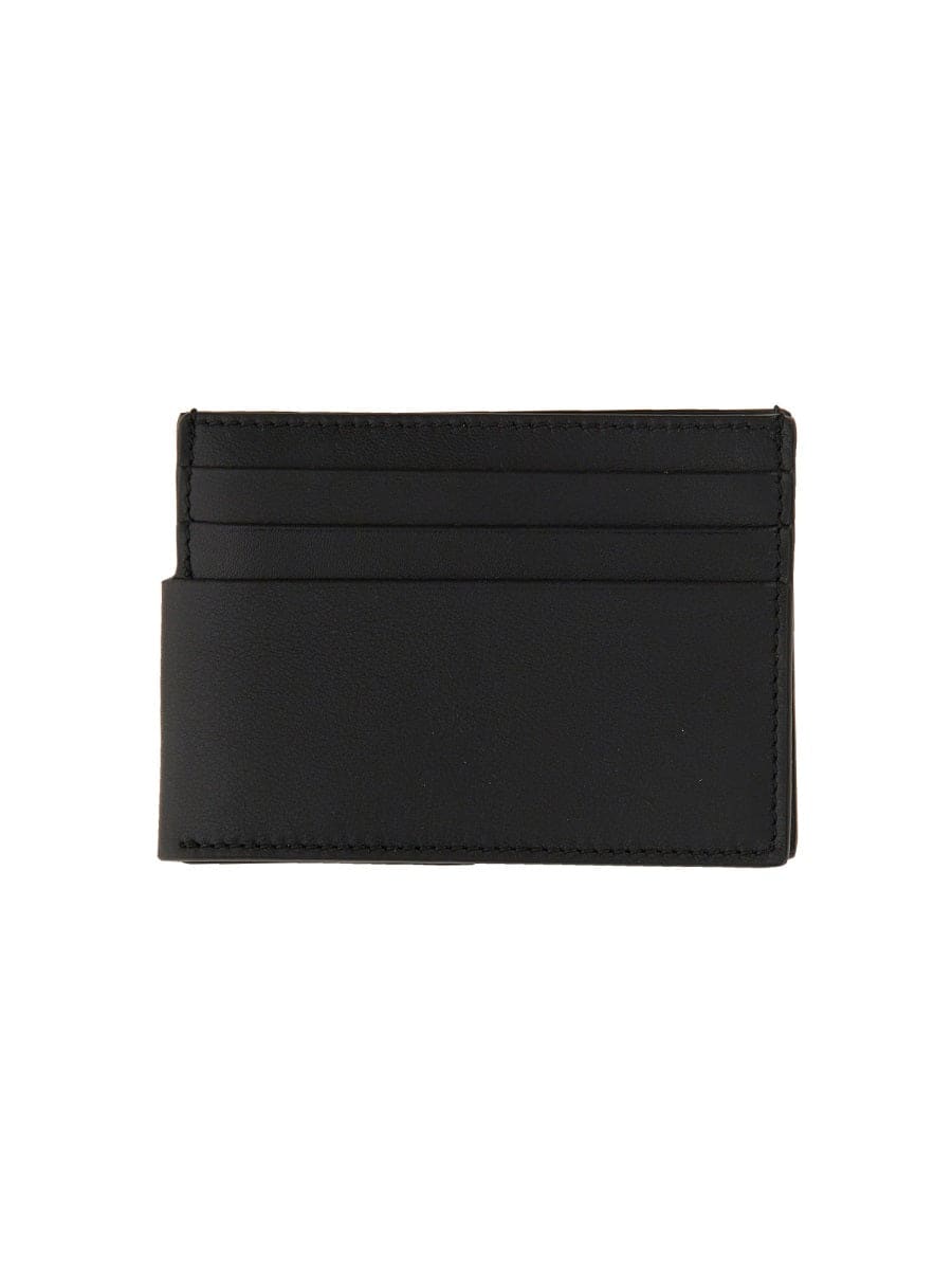 ALEXANDER MCQUEEN Mini Card Holder with Front Logo Print | Banlieue91