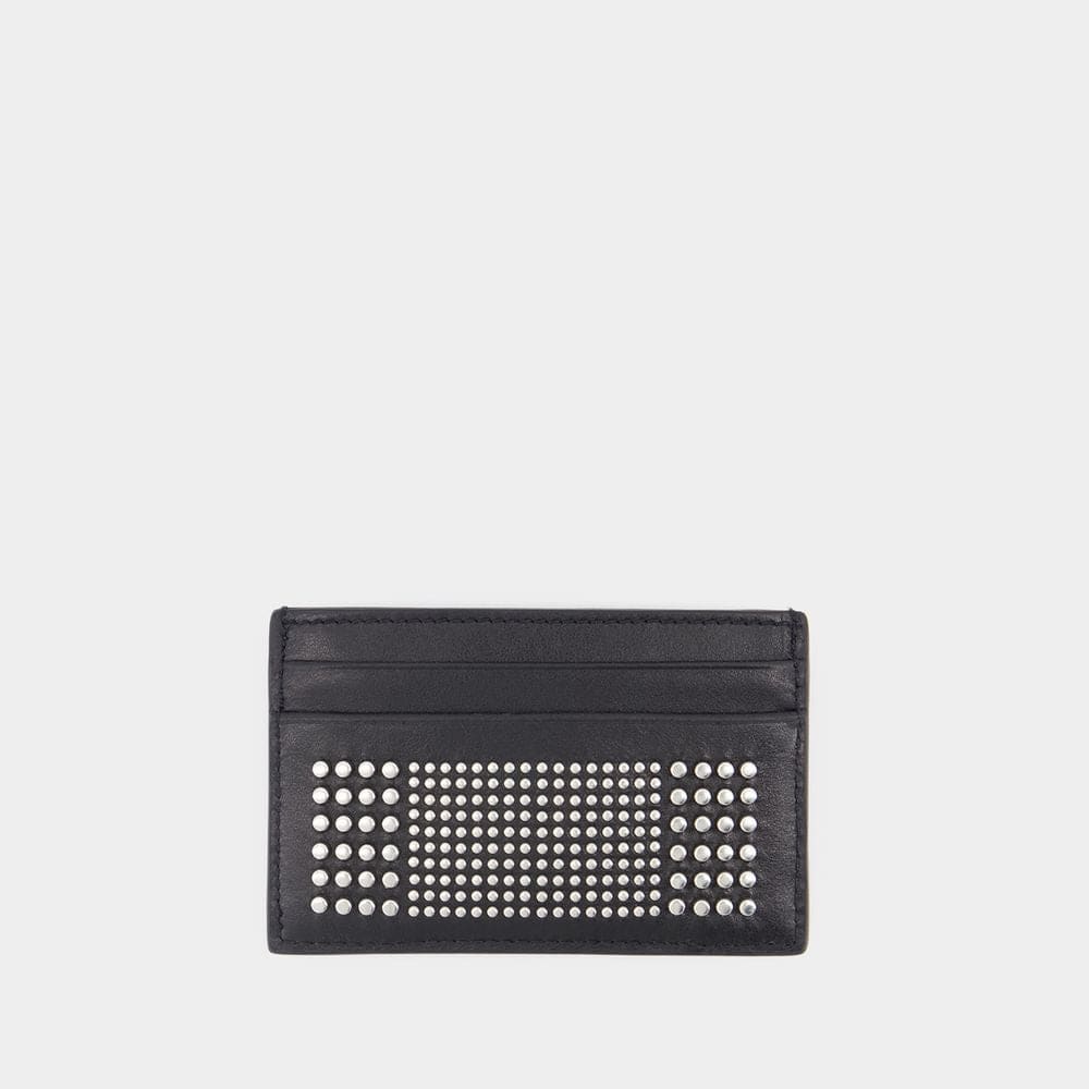 ALEXANDER MCQUEEN Mini Card Holder with Studded Detailing | Banlieue91