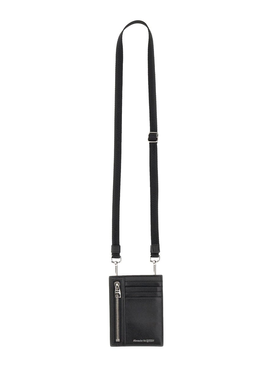 ALEXANDER MCQUEEN Mini Logo Print Card Holder | Banlieue91