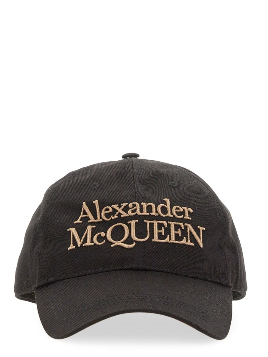 ALEXANDER MCQUEEN Premium Baseball Cap with Front Logo Embellishment | Banlieue91