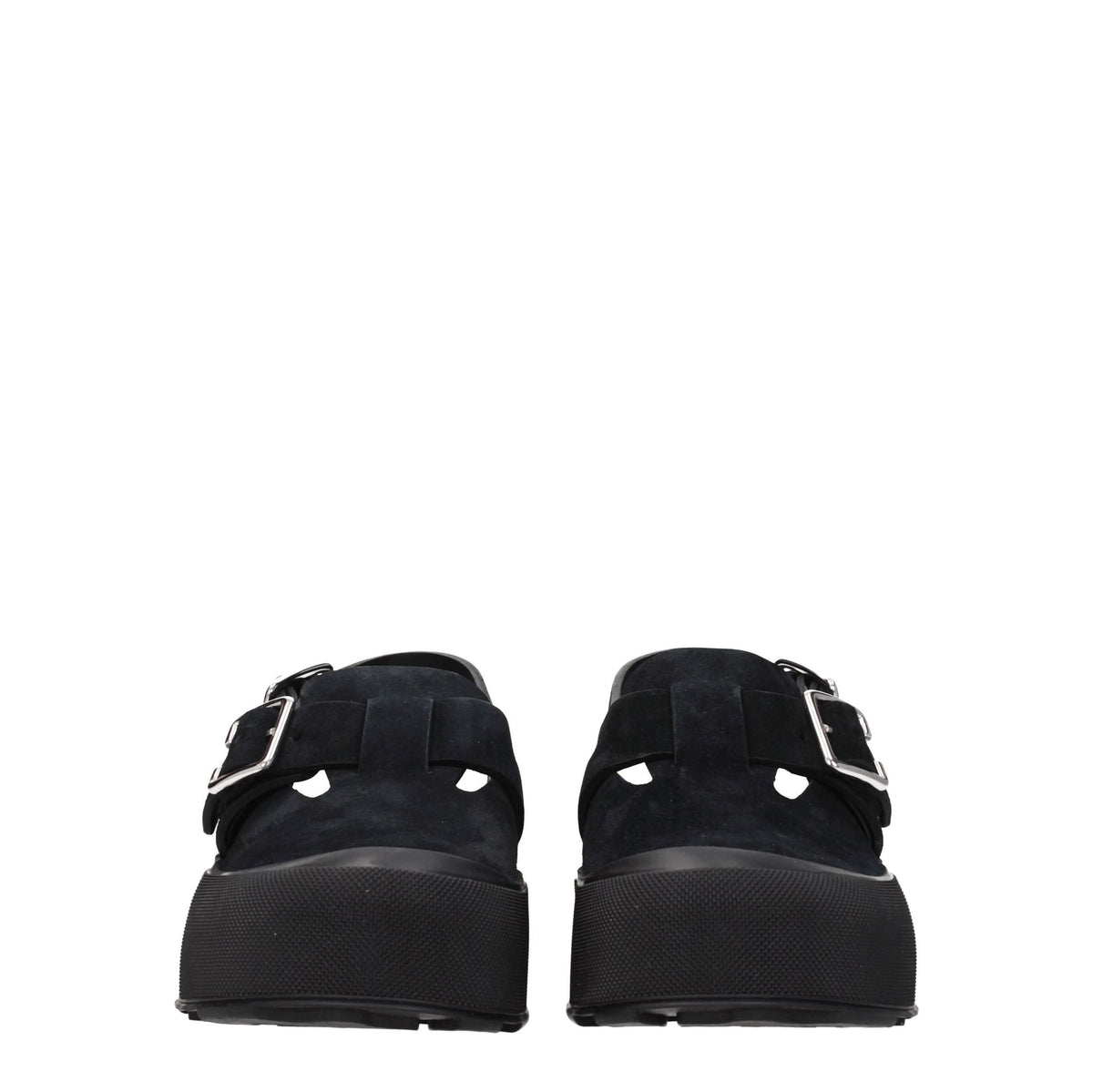 Alexander McQueen Sandali Uomo Camoscio Nero | Banlieue91
