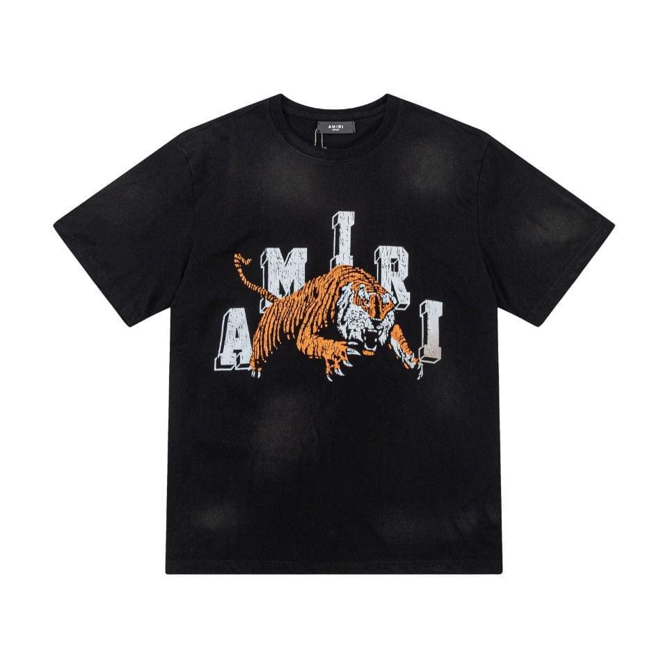 Amiri Lion Black T-Shirt Without Collar | Banlieue91