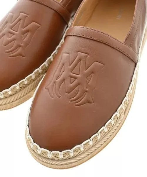 AMIRI - MA Logo-Embroidered Leather-Trimmed Canvas Espadrilles - Brown | Banlieue91