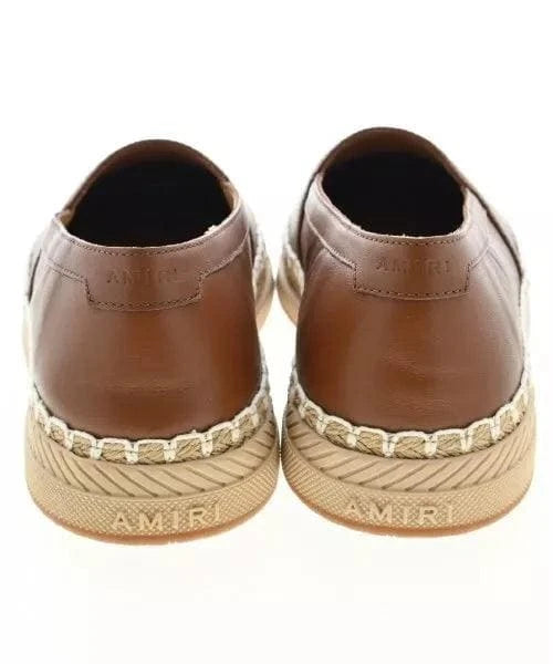 AMIRI - MA Logo-Embroidered Leather-Trimmed Canvas Espadrilles - Brown | Banlieue91